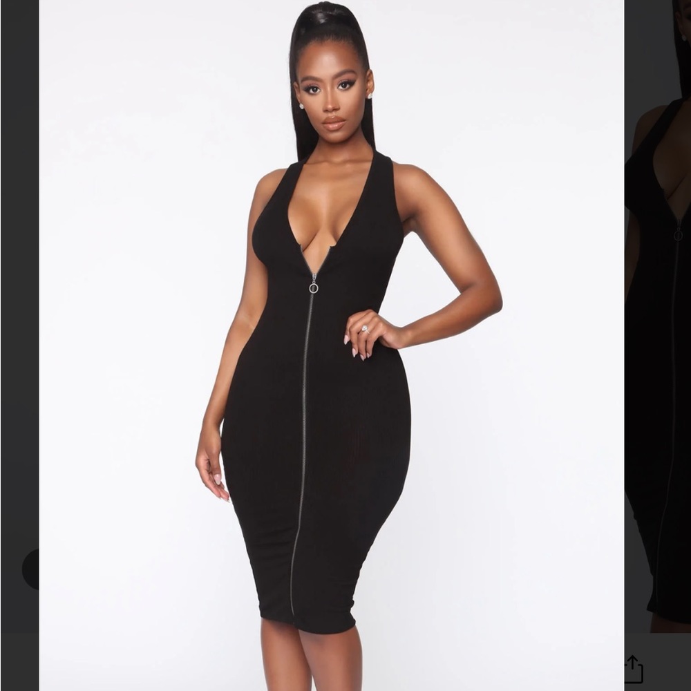 Ribbed midi dress